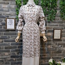 퐁당 (한정수량세일)그레이스 플라워 밑단 플리츠 원피스