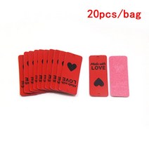 수제 러브 라벨 PU 가죽 태그 20 개바느질 공예 핸드메이드 가방 신발 뜨개질 5x2cm, 10 as pic