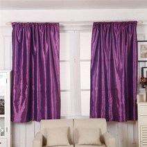 암막커튼 1 패널 블랙 아웃 짧은 커튼 거실 침실 커튼 주방용 솔리드 커튼 룸 창문 트리트먼트 커튼