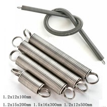 태엽 스프링 인장 볼트 코일 금형 스파이럴 대형 용수철 1pc 스테인레스 스틸 듀얼 후크 작은 장력 하드웨어 액세서리 스트레칭 sprin 가구 경첩 wd1.21.5mm, 1.2x12x100mm