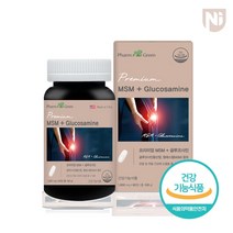 관절MSM식이유황효능 프리미엄 MSM+글루코사민 1 800mg x 60정 1병(1개월분), 단품, 단품