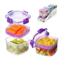 (시스테마) 투고 스낵 도시락 400ml, 핑크