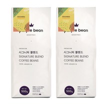 퍼플빈커피 싱글오리진 로스팅 홀빈 콜롬비아 수프리모 후일라 모닝커피 달콤한원두 고소한커피, 500g+500g