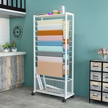 철제 포장지 종이 진열대 꽃 가게 용품 선반 진열대, 표준 7031145 바스켓  수납 보드 화이트