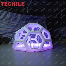 에어 텐트 캠핑 돔 도킹 캠프 중국 풍선 파티 투명 야외 버블 방, with LED+DIA 4M