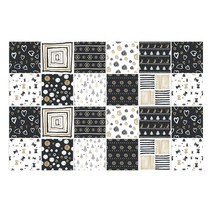 벽지 타일 스티커 24 개 주방 Backsplash Pvc 자체 접착 방수 욕실 만다라 벽 레트로 장식 아트 벽화, 10x10cmx24PCS, 22 HZ49