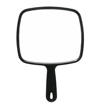 비정형 전신 거울 조명 물결 스탠드 대형 엔틱 미드센츄리거울손잡이가 있는 전문 핸드 헬드 살롱 바버 미, 한개옵션0