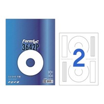 폼텍 CD DVD 라벨지IJ-3642P 일반지 100매 2칸
