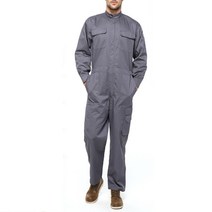 감성스터프 남성 일체형 작업복 정비공 항공 주유소 점프수트, 그레이