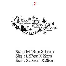 스페인어 문장 벽 스티커 비닐 데칼 거실 침실 장식 Frase 바탕 화면 벽화, [01] Style 1