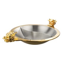 훠궈 냄비 원형 고급 반반 원앙 용두 전골 냄비 가정용 샤브샤브 모츠나베 만두전골, 내경 40cm 분할 냄비