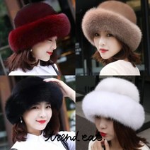 폭스 퍼 모자 겨울 햇 7color