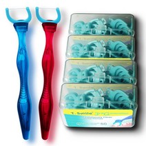 T.Smile 에볼루셔너리 클린 치실 키트 1 미드 렝스 핸들 100 리필 570015, 2 Handles + 200 Refills