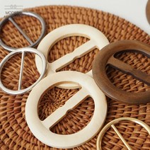 [앳.더로즈] - 집.콕.놀.이 - 마크라메 DIY 재료 벨트 원형 버클 2타입 마크라메 재료, 벨트 버클(A TYPE-골드)