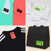 봉제식라벨 모음_형광 린넨 자수 스웨이드 등, 바코드 86532, 07.형광컬러 1500