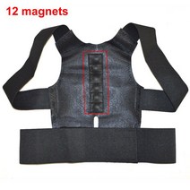 굽은등자세교정자기 어깨 자세 교정 척추 측만증 자석 통증 등 중괄호 구부림 쇄골 지원 벨트 여성 남성, 01 Black_03 L