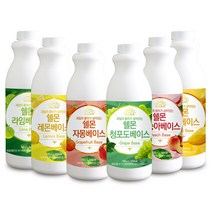 쉘몬 과일농축액 에이드 베이스1kg 모음(레몬 라임 자몽 오렌지 청포도 복숭아 망고), 복숭아홍차시럽 1kg
