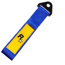 자동차 견인 로프 27cm 견인 로프 고강도 나일론 트레일러 견인 로프 레이싱 카 견인 스트랩 견인 스트랩 범퍼 트레일러 게임 gta auto 5 팬, R 디자인 블루