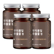 자연바름 꾸지뽕 잎 추출물 추출 분말 정 매스틱 양배추 브로콜리 안동산마 매실, 70정 x 4개, 4개