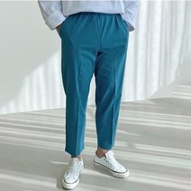 간빠레 남자 9부 밴딩 린넨 와이드 팬츠 밴딩바지