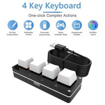 매크로키보드 키 노브 미니 커스텀 게임 포토샵 드, 없음, 없음, 스페인 +4 keys USB Wired
