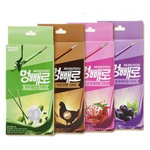 참좋은간식 멍빼로 강아지간식 4종 x 12p세트, 블루베리, 치킨간, 스트로베리, 클로렐라, 1세트