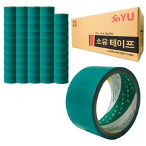 소유 청테이프 면테이프 보수용 녹색 48mm x 15M 24M 1BOX, 48mm*15M 녹색, 50개