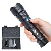 브리사 충전식 LED 후레쉬 랜턴 P50 + 전용케이스, 1세트