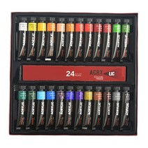 24색 12ml 무독성 1xcb 페인팅 아크릴 페인트 컬러 물감 미술 안료 15