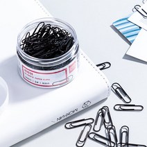 델리 블랙 페이퍼 클립 200pcs 0037-B, 200개입, 1개