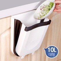 두바이_미니샵_싱크대 도어걸이 휴지통 10L 대형 쓰레기통 수거통 음식물++mingpin*, $베스트선택**백색