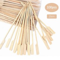 일회용불판 1회용 석쇠 그릴 숯불 구이판 100pcs Bamboo Skewers Sticks Sturdy Disposable Barbecue Fruit Natural Wood Pa, [06] 25cm