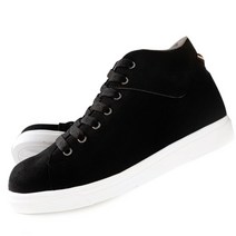 MNX15 남녀공용 수제 키높이 운동화 하이 7cm 패트릭 | 블랙 - 블랙-black
