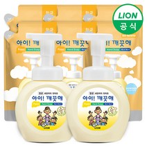 [LION] 아이깨끗해 490m용기lx2개 450mlx6개, 상세 설명 참조, 제품선택:490ml용기x2개 450ml리필x6개(레몬)