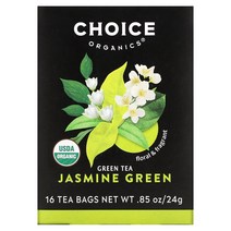 초이스 올가닉티 녹차 재스민 그린 티백 16개입 24g 0.85oz 375977