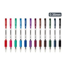 f08 자바 스프링업 0.38mm 낱개 중성펜 잘써지는볼펜 필기구 학, 빨강