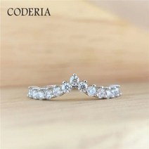 1캐럿다이아반지 스털링 실버 타입 풀 다이아몬드 모소나이트 반지 인증 컬러 총 05 하프 이터니티 스택 링 쥬얼리298732