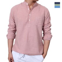 라스토케 시원하게 입는 린넨 헨리넥 셔츠