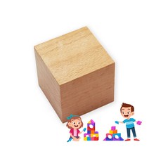 요기팜 엄마표 홈스쿨 원목 정육면체 1개 가베 리필용 교구