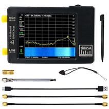 스펙트럼 분석기 측정기Upgraded Tinysa Spectrum Analyzer MF/HF/VHF UHF 0.1MHZ-350MHZ And, 한개옵션0