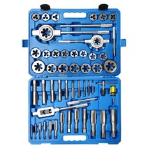 S툴맨 탭다이스세트 52pc 단위mm 나사산 답부 핸들 재생 나사 다이스세트, 1개