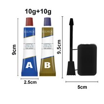 강력 금속 쇠 주물 주물용 접착제 본드 파이프 물탱크 라디에이터 보수 수리 1set 방수 산업 페이스트 내열성 냉간 용접 a b 접착 젤 캐스팅, 01-20g