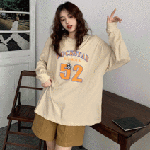 어나더드림 여성용 록스타 레터링 오버핏 기본 긴팔 티셔츠