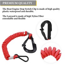 보트 엔진 Emergency Safety lanyard kill stop switch lanyard cord for mercury mercruiser red Emergency, 1개