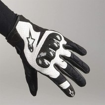 Alpinestars 블랙/화이트 Sz L 알파인스타 SMX-1 에어 V2 통기성 가죽 오토바이 장갑, XX-Large, Black/White