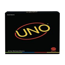 Mattel Games UNO 미니멀리스터 그래픽 디자인 카드 게임 왈레손 올리비에라 디자인 108장 어린이 가족 및 성인 게임 유니크 기프트 디자인 러버 7세 이상