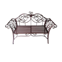 철제 발코니 야외 주물 벤치 의자 공원 카페 테라스, 블랙 싱글