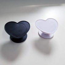 하트모양 스마트폰 그립 거치 하트 핑거 톡 핸드폰 거치대 대량구매, 없음, 블랙