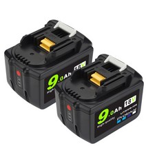 마끼다 18v 9.0ah 배터리 bl1830 bl1860 bl1840 bl1850 bl1860 18 v 18volt 9000mah 리튬 이온 교체, 배터리 2개
