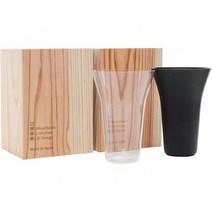 텀블러 물컵 2개 세트Wired Beans 와이어드 빈즈 평생을 더해주는 유리 240 우스 불어 글래스 360ml, 2개 세트 투명한 블랙 매트